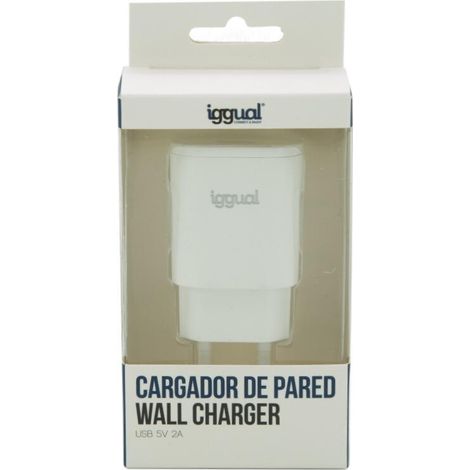 Cargador de Pared iggual IGG316924 5V Blanco