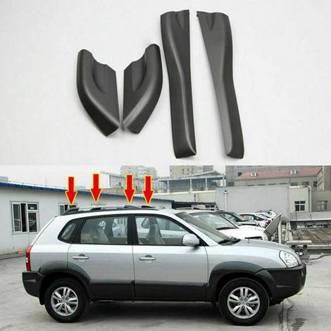 Support De Barre De Toit - Cache D'Extrémité Pour Barre De Toit - Compatible Modèles 2005 À 2009 - ABS Noir - Lot De 2 (1/5)