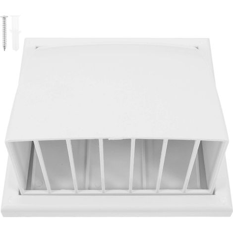 Grille d'aération murale blanche pour bureau, mesurant 18,50 x 18,00 x 13,00 cm, assure une bonne ventilation, 1 pièce par paquet. (1/5)