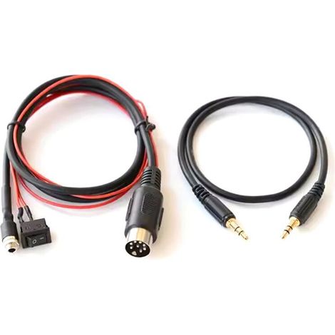 Auto-AUX-Audiokabel mit 8-poligem Buchsen- und Stecker, kompatibel mit Nissan Teana JK230, JM230, JK200 (2004-2008).