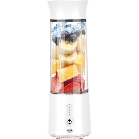 Blender portable 500 ml pour smoothies et milkshakes  Blender rechargeable USB avec batterie 4000 mAh et six lames  Mixeur plongeant idéal pour le sport, les voyages et la salle de sport (1/5)