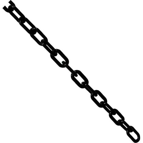 Lien de chaîne en plastique pour espace de stationnement, couleurs assorties, pour clôture de jardin décorative, 6 mm x 5 m (5 couleurs, noir) (1/5)