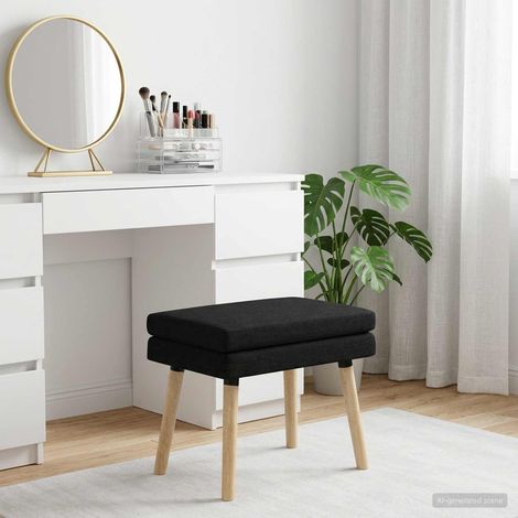 vidaXL Panchina a doppio strato Nero 60 x 40 x 46 cm Tessuto (1/5)