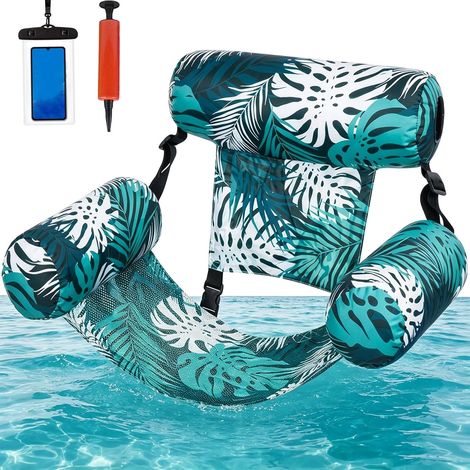 Fauteuil Gonflable Piscine Adulte, 4 en 1 Siege Piscine Gonflable, Fauteuil Flottant avec Dossiers Confort pour Plage, Vacances Et (1/5)