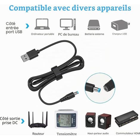 USB to DC Power Cable 5V Connector 5.52.1mm (1/4)