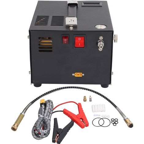 Portable Air Compressor 4500PSI 30MPA 12V High Pressure Pump Oil Eater Water for Paint Basket (1/5)
