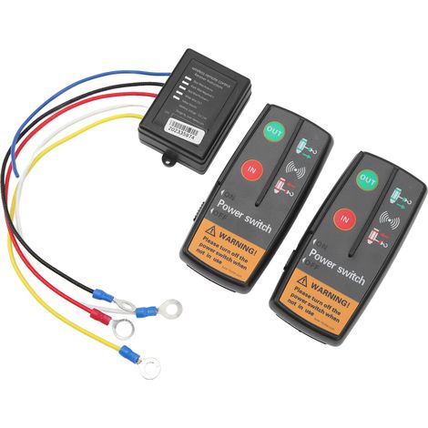 Télécommande sans fil pour treuil 12V 24V, réponse rapide, portée 15 mètres, contrôle précis avec récepteur, compatible camion, quad, SUV (1/5)