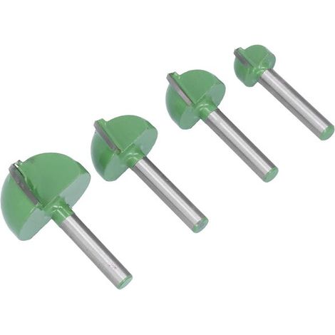 4 fresas ranuradoras de acero de tungsteno de punta redonda y 2 filos, herramientas de corte para trabajar la madera (1/5)