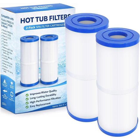 Set mit 2 Spa-Filtern, Ersatzfilter kompatibel mit Unicel C-4326, Filbur FC-2375, Pleatco PRB251N (1/5)