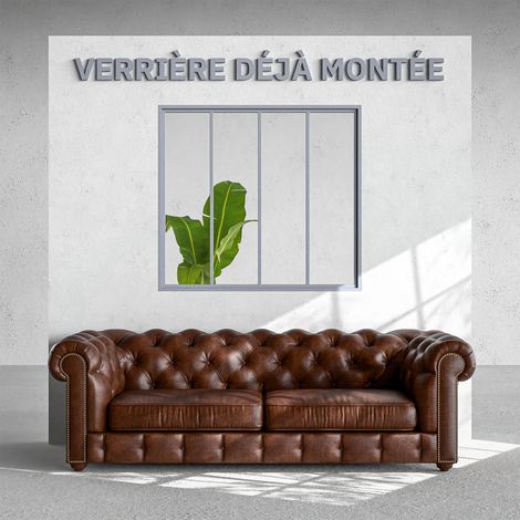 Verrière 4 Carreaux - Déjà Montée - Gris