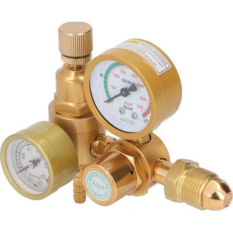 Débitmètre de Soudage, Régulateur de Gaz de Soudeur G5/8in Entrée de Filetage Mâle Lecture Simple Bouton de Réglage de Haute Précision pour Agron (1/5)