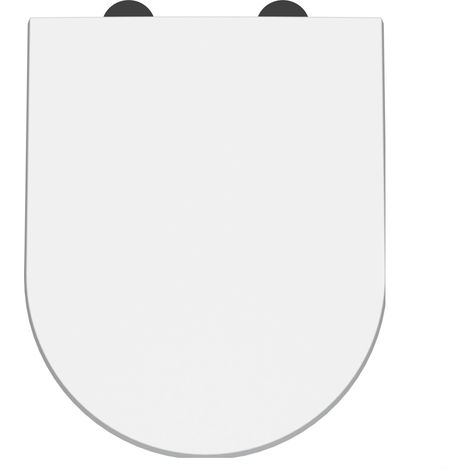 Balterley D-Shaped Soft Close Gloss White Toilet Seat With Top Fix Hinge