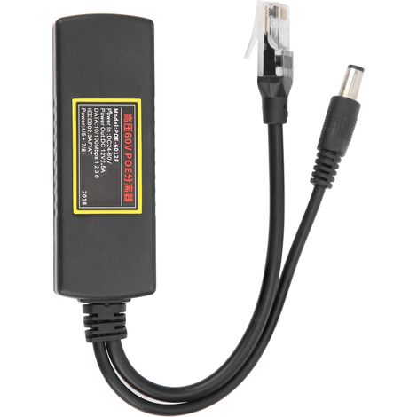 Répartiteur PoE haute pression 60 V pour transmission de données Ethernet 10/100 Mbps pour petits appareils réseau (1/5)