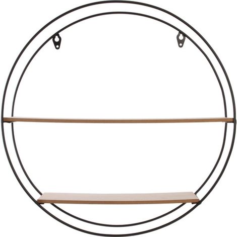 Étagère Murale Design "2 Niveaux" 40cm Naturel (1/2)