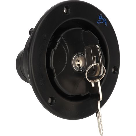 Trappe d'arrivée d'eau ronde avec verrou, remplissage par gravité, pour camping-car, caravane ou camping-car. (1/5)