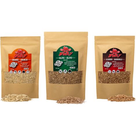 Sciure de Bois pour Fumage a Froid Saveur Olivier, Oranger, Amandier Compatible avec Un Fumoir à Froid (1/5)