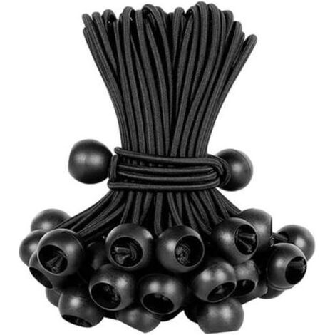 50 pièces Tendeur de bâche, Tendeur de bâche avec Boule, Élingues d'extension, Caoutchouc bâche, Caoutchouc Tente, Élingues D'Extension De Fixation pour tentes de Camping, bâches, Articles ménagers (1/5)