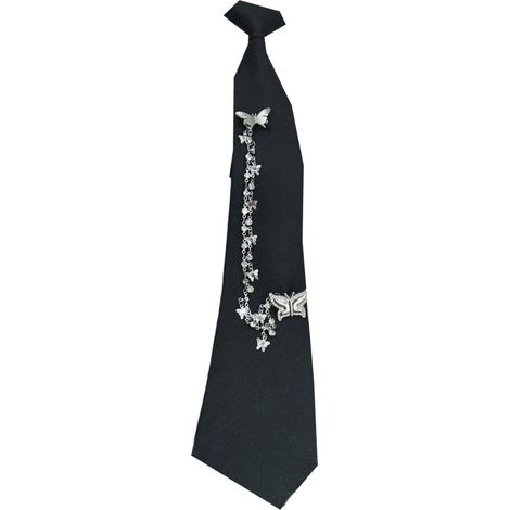 Papillon con strass, doppio papillon, 28 cm