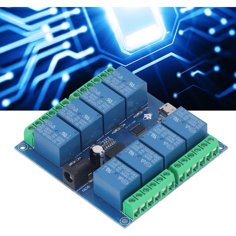 5V 8-Kanal USB-Relaismodul, treiberloses LCUS HID, intelligenter computergesteuerter Schalter, Plug & Play. (1/5)