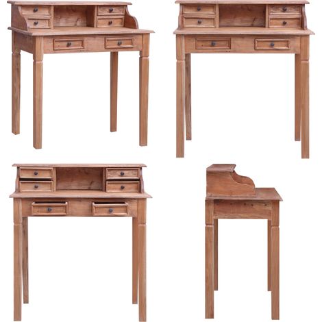 Schreibtisch mit Schubladen 90x50x101 cm Altholz Massiv - Massivholz Schreibtisch - Schreibtisch mit Schubladen
