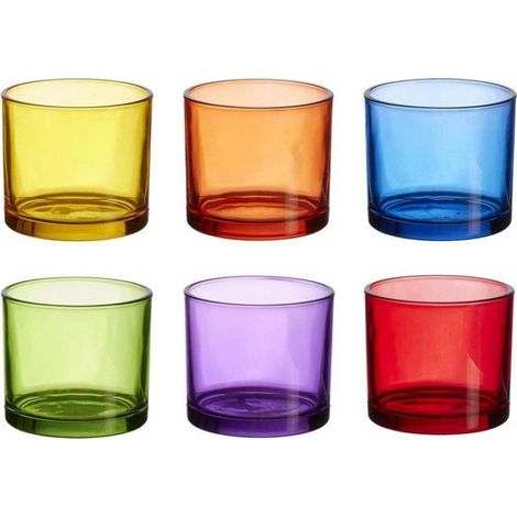Lot De 6 Verres - Home Deco Factory - Colorés - 16cl - Multicolore (1/5)