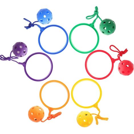 Anneau de saut pour enfants, comprenant un ensemble de 6 balles de saut pour les chevilles. (1/5)