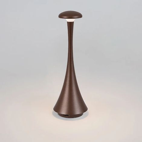Lampada da tavolo a fungo, luce notturna 3 temperature di colore, ricaricabile, luce d'atmosfera touch wireless, caffetteria (1/5)