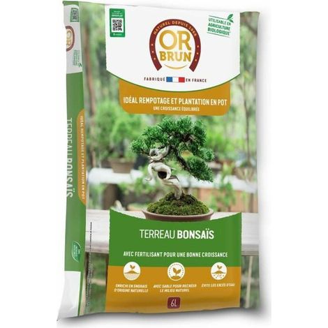 Or-Brun Substrato per bonsai 6 litri leggero e drenante
