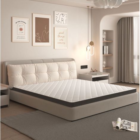 Matelas en mousse H3 avec soutien ergonomique 7 zones, certification OEKO-TEX, compressé en carton (1/5)