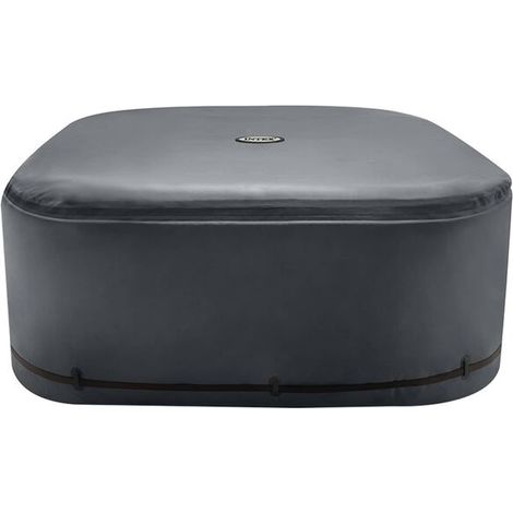 Couverture de spa INTEX, gris foncé, 175 x 175 x 72 cm, matériau PVC.