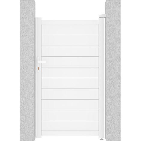EIGER 1m Tor, 180 cm hoch, weißes Aluminium (1/5)