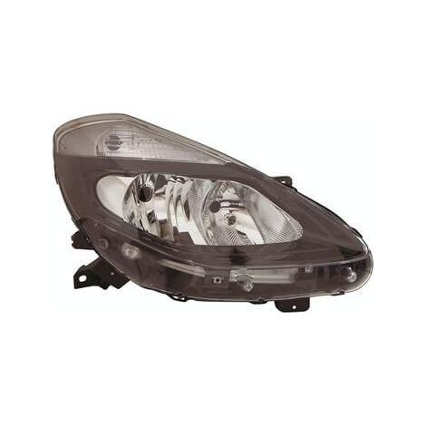 Phare avant droit H7/H7 fond noir Renault Clio 3 phase 2 2009-2012