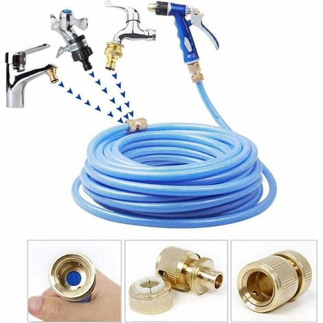 Nazalus-Vente chaude-Raccord Tuyau d'arrosage Laiton Raccord Rapide 1/2" Connecteur Tuyau Eau Dispositif de Passage de l'eau Guazhuni (6 Pièce ) (1/4)