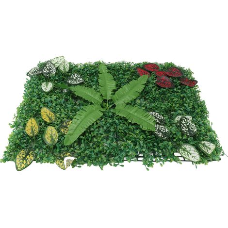 Plantes artificielles, panneau mural en gazon, fond végétal, mur vert pour décoration murale intérieure et extérieure, type 1 (1/5)