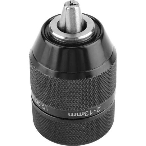 Perceuse à Métaux de 13 Mm, Mandrin de Perceuse Milwaukee Mandrin Metabo Mandrin Universel de Remplacement 1/2 Montage Mandrin de Perceuse sans Clé Autobloquant Mandrin de Perceuse à Filetage (1/4)