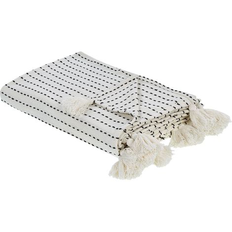 Tagesdecke MODAR Baumwolle 200 x 220 cm Cremeweiß