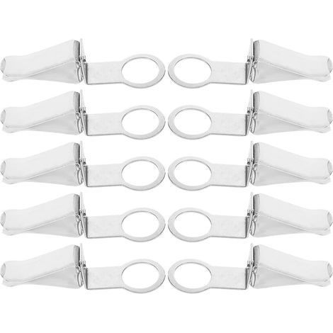 Lot de 10 Adaptateurs Clip de Fixation pour Diffuseur de Parfum Voiture, Clips de Ventilation Blancs Anneau Rallongé, Porte-désodorisant pour Grille D’aération Auto, Accessoires (1/5)