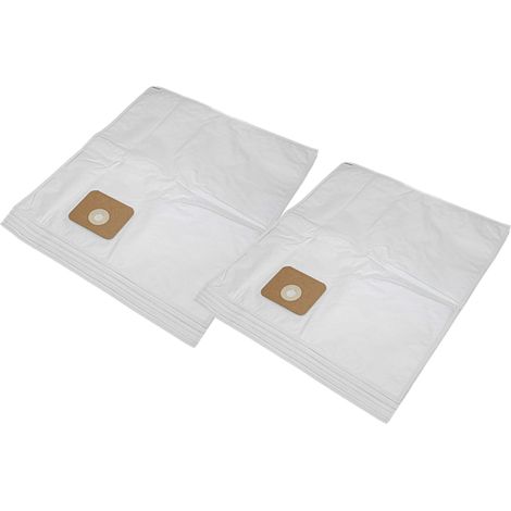 Vhbw – Lot de 10 sacs pour aspirateur Nilfisk Multi II 22/30 T – Microfibres non tissées – Dimensions 54,15cm x 49,5cm – Couleur blanche - II 30 T