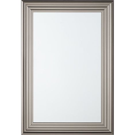 Espejo de pared plateado 61 x 91 cm rectangular moderno simple minimalista dormitorio sala de estar Chatain (1/5)
