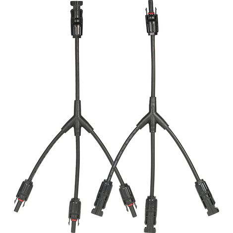 Adaptador de conector de cable para panel solar MC4, derivación en Y, 1 par M/FFF y F/MMM - 1 par M/FFF y F/MMM
