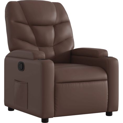 Maison Exclusive - Poltrona Reclinabile Marrone in Similpelle