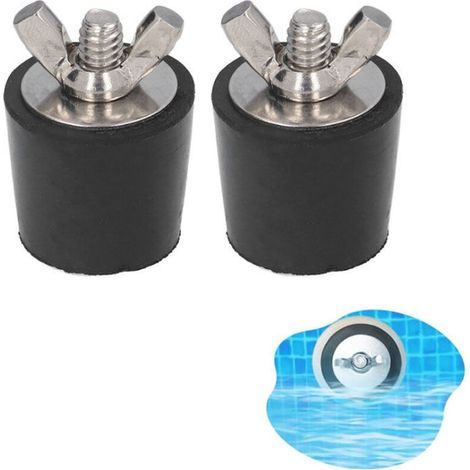 2 PCS Bouchon Piscine Diamètre 25mm Bouchons d'hiver en Caoutchouc avec Boulons Acier Inoxydable Antigel Produit Hivernage Piscine par Le Gel A (1/4)
