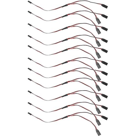 10-teiliges Servo-Verlängerungskabel, 3-polig, Buchse auf Stecker, Kabelverbinder, Fernbedienung, Y-Typ, 300 m