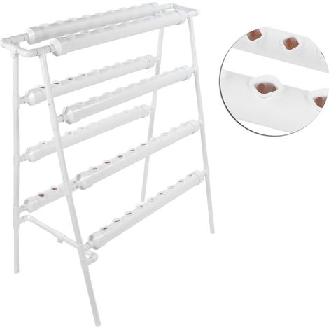 Kit de culture hydroponique 4 niveaux 72 trous, système de plantation sans sol, équipement de jardinage d'intérieur, prise UE 100-240V (1/5)