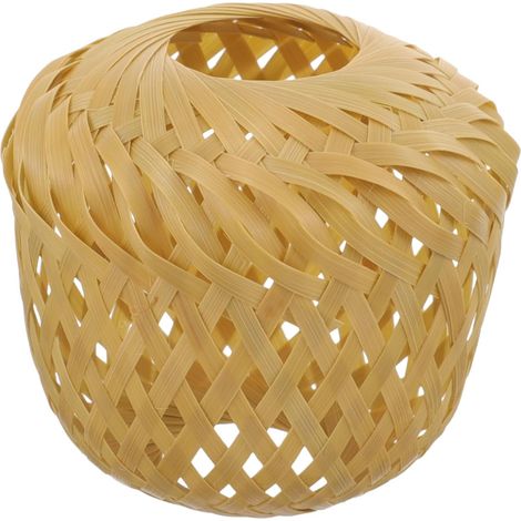 4 abat-jours ficelle tissée bambou clip plafonnier lustre noir