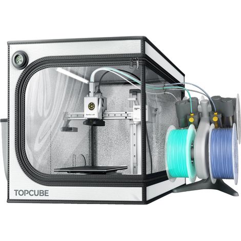 3D-Drucker-Gehäuse, feuerfestes Material, LED-Licht, A1 mini Grau (1/2)