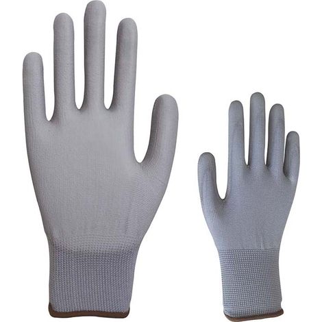 Guanto poliestere grigio tg.10