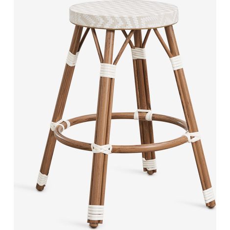 Sgabello alto da giardino in alluminio e rattan sintetico Brielle Bistro SKLUM