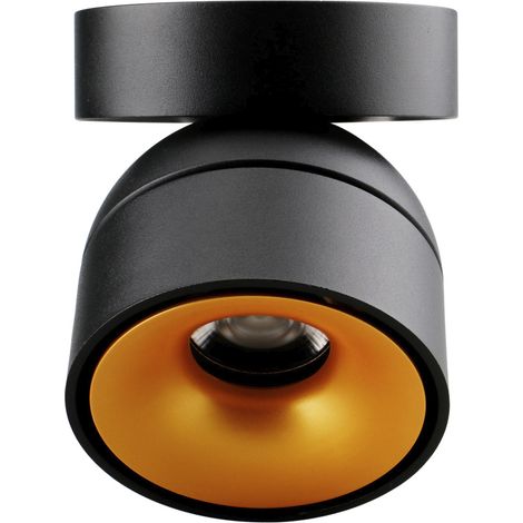 Plafón de superficie tilt UKU4 LED COB 7 W 737 lm 2700 K/3000 K/4000 K CRI90 Corte de fase L,C 28° Negro Oro (1/4)