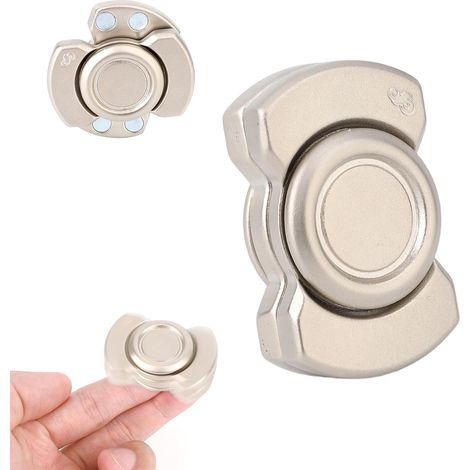 Trottola per adulti con meccanismo magnetico a cricchetto, strumento divertente e silenzioso per la concentrazione, adatta ad adulti, adolescenti, ragazzi e bambini (argento) (1/5)